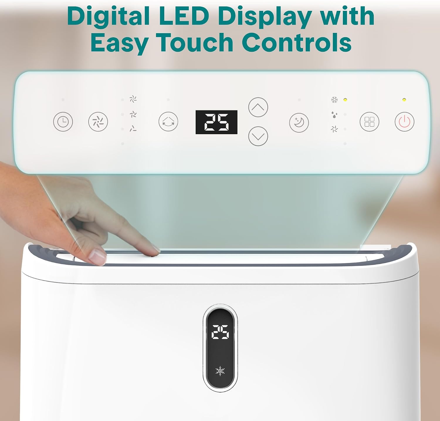 12000 BTU Smart Portable Air Conditioner with Wi-Fi, Dehumidifier, Fan, Remote Control & Window Kit